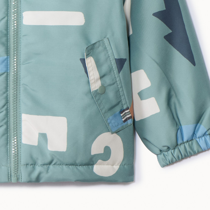 Coupe-vent à capuche imprimé arty pour garçon  