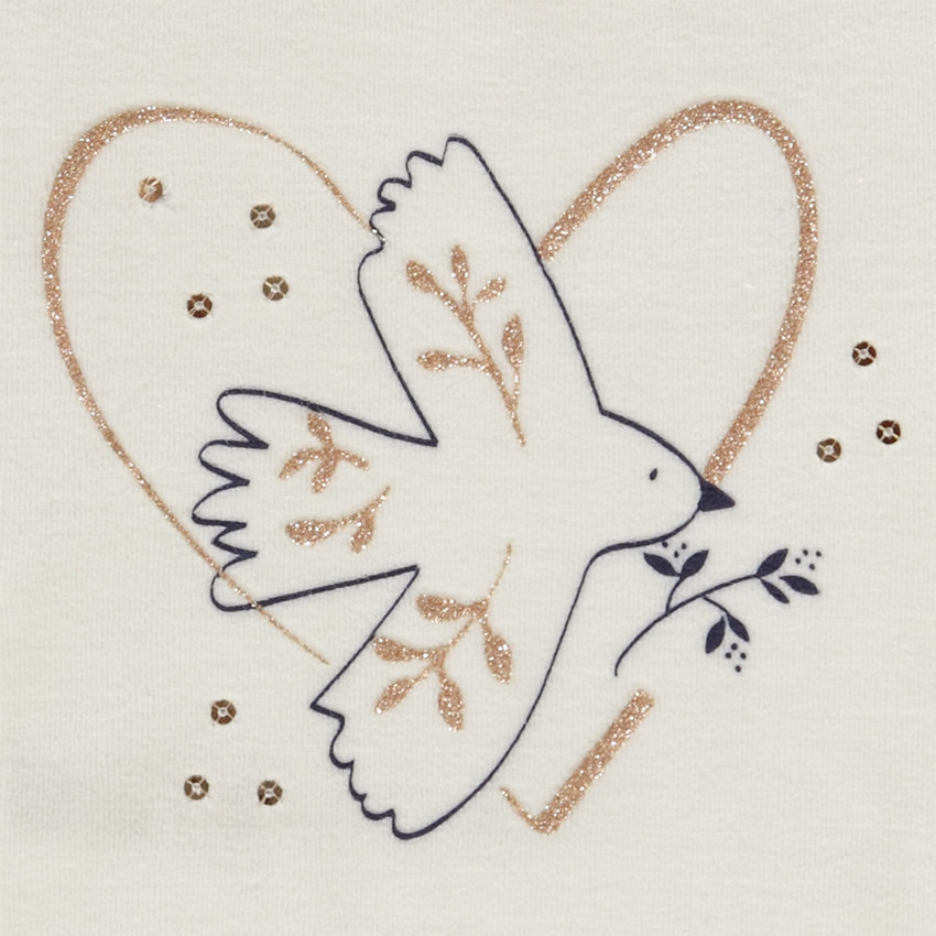 Pyjama 2 pièces en velours avec glitter print pour fille 