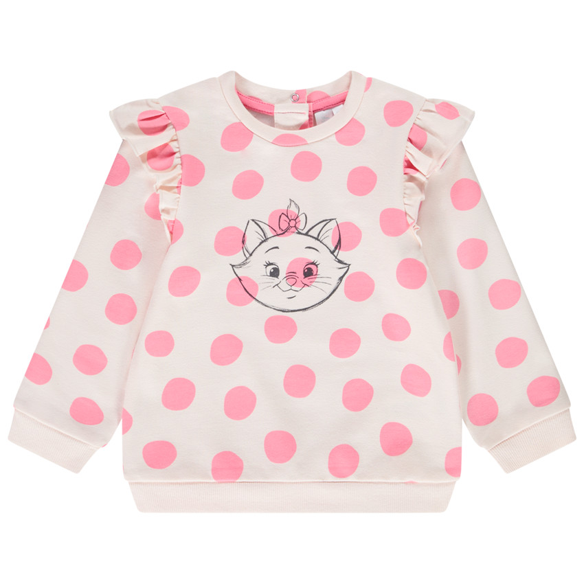 Sweatshirt met stippen en print van Marie Disney voor meisjes 