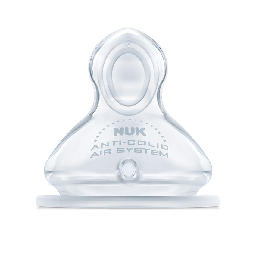 Lot 2 tétines en silicone T1 Large- Transparent 