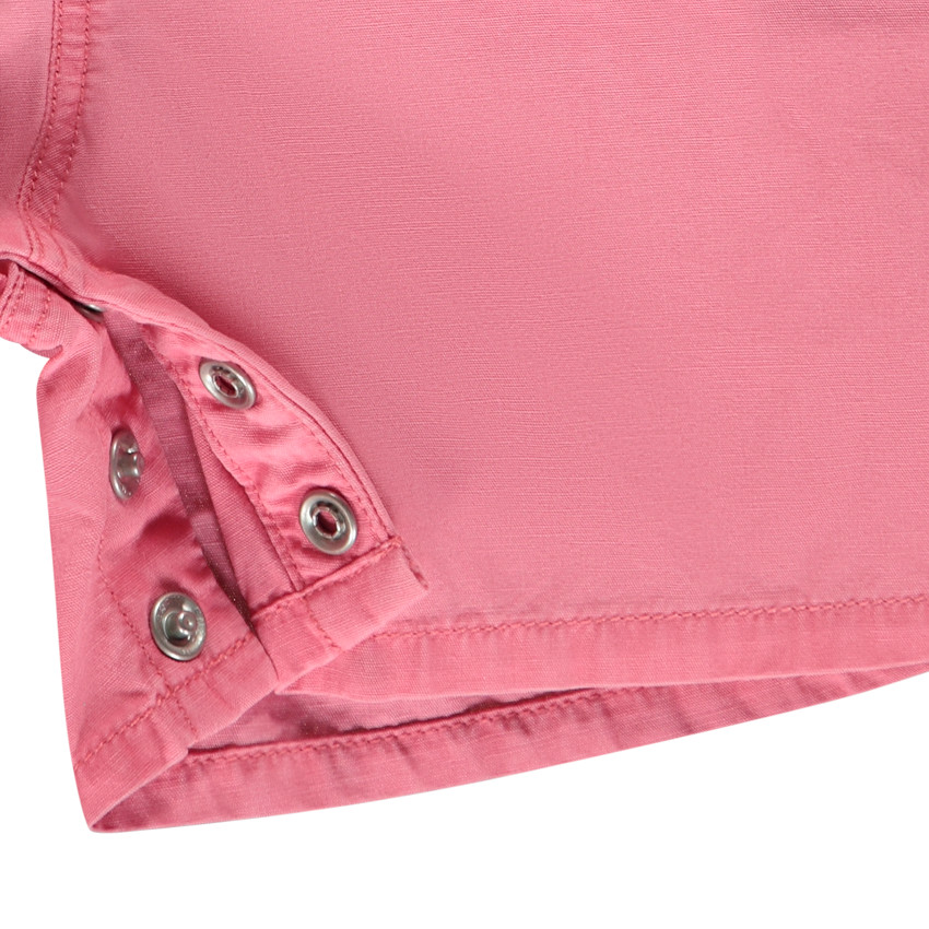 Overgooier jurk met gestrikte bedrukte riem voor baby meisje 