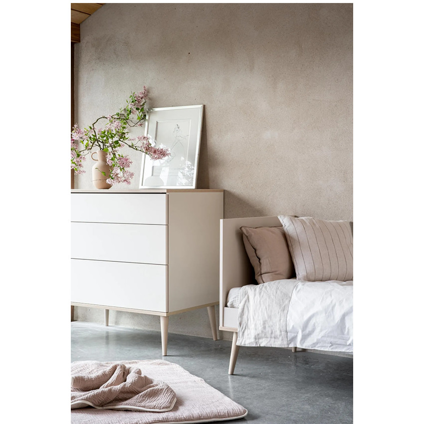 Bed Flow 70x140cm omvormbaar in klein juniorbed 70x170 White 