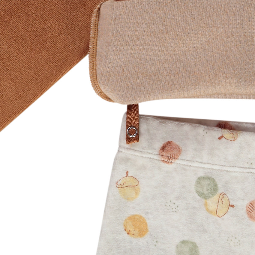 Pyjama 2 pièces en velours ourson ludique pour bébé garçon 