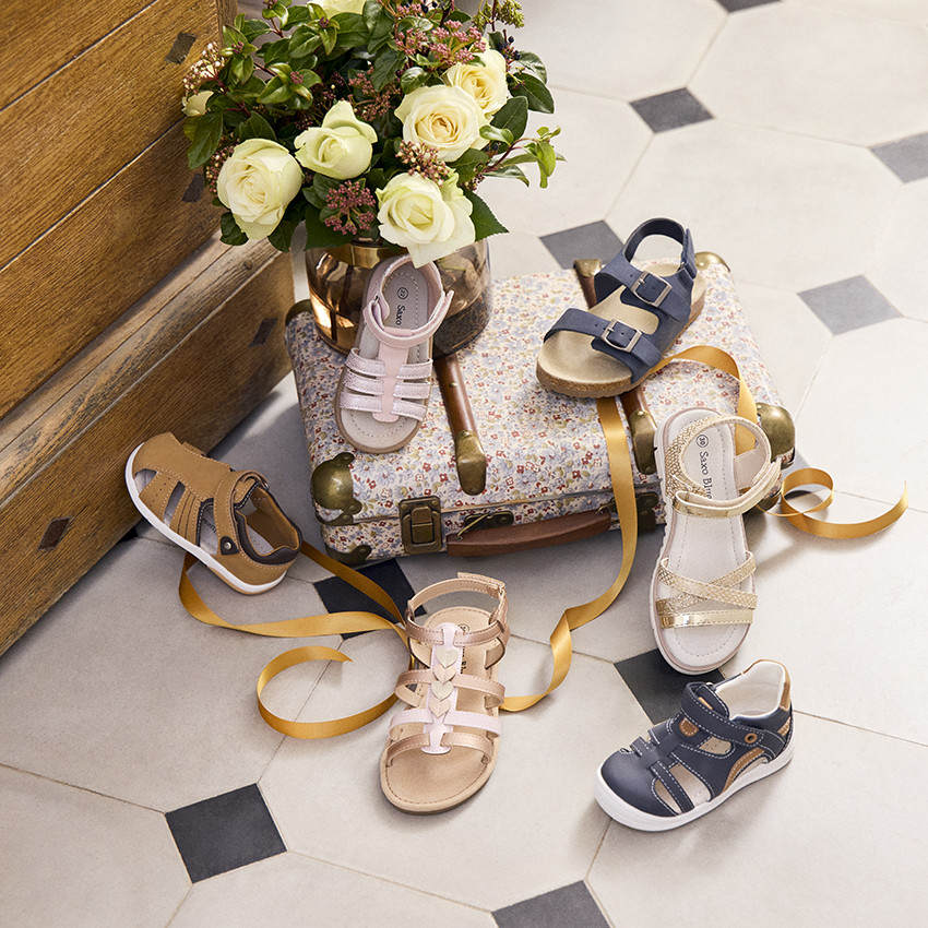 Bicolore sandalen met hartjes voor meisjes 