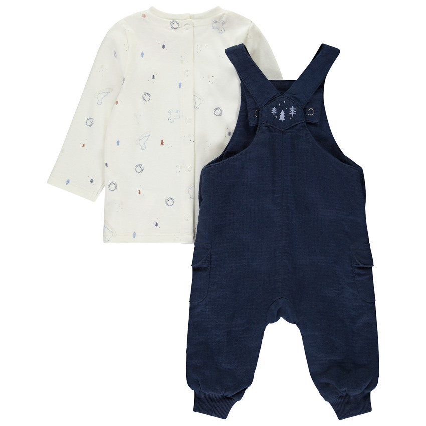 Ensemble salopette + t-shirt fantaisie pour bébé garçon 