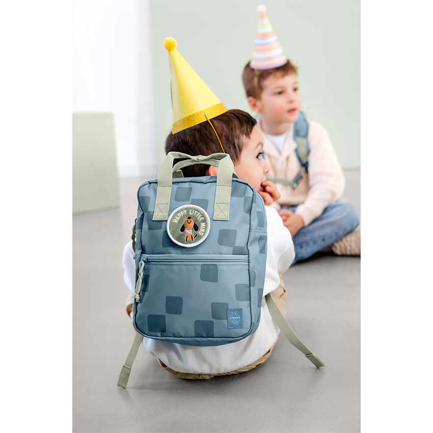 Sac à dos enfant Mini Pattern carré Party Bleu 