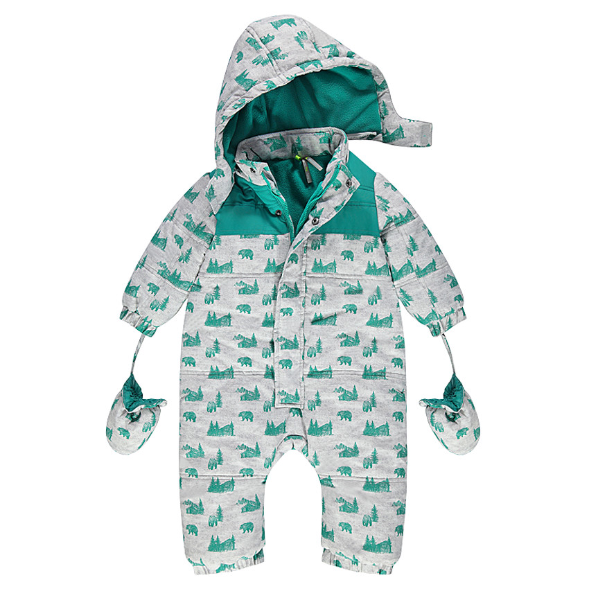 Combinaison pilote de ski imprimée doublée micropolaire 