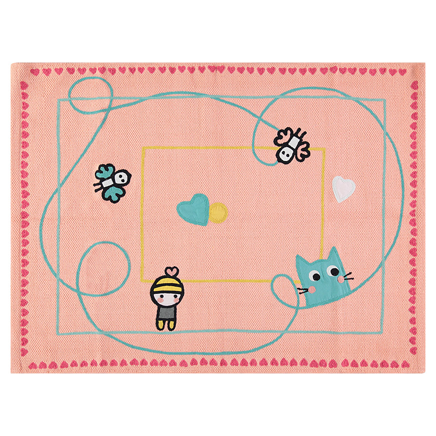 Tapide de chambre 90 x 70 cm avec motifs fantaisie 