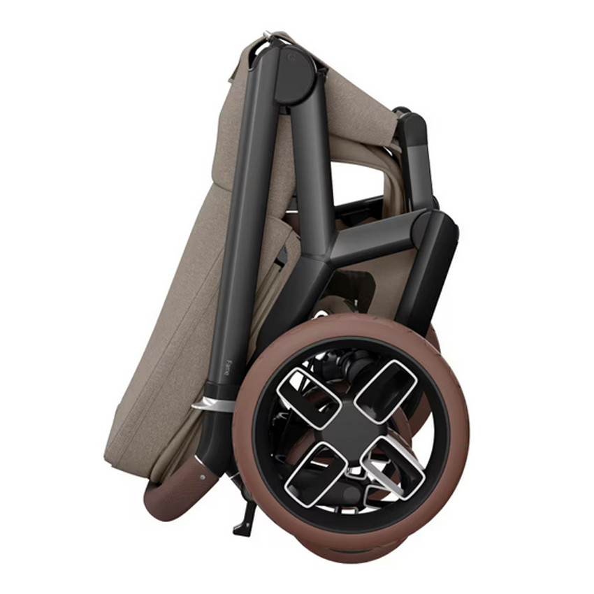 Poussette Fame + Nacelle Twillic Truffle/Brown Leather 