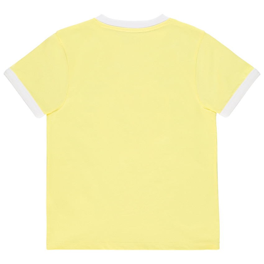 Korte mouwen geel T-shirt met SmileyWorld print voor jongen 