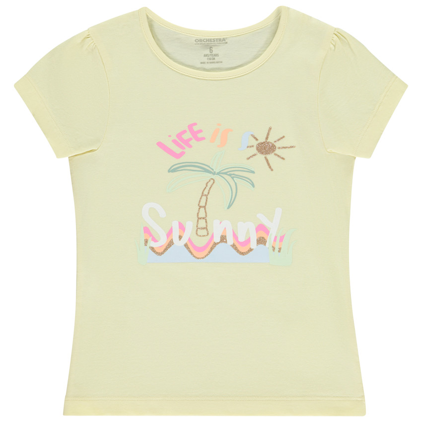 T-shirt manches courtes print fantaisie fille 