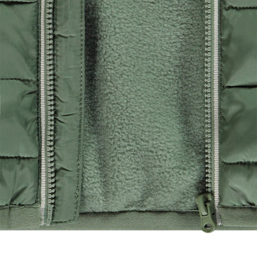 Donsjas zonder mouwen in sherpa voor baby jongen 