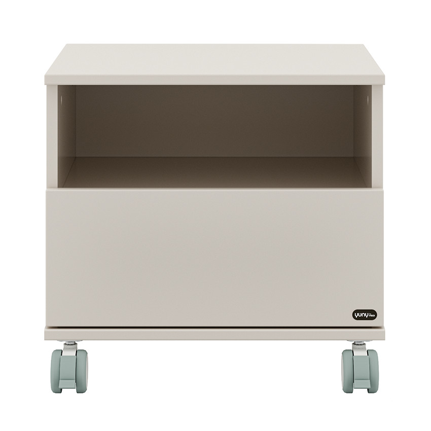 Table de nuit sur roulettes Sister LOU Cashmere Beige 