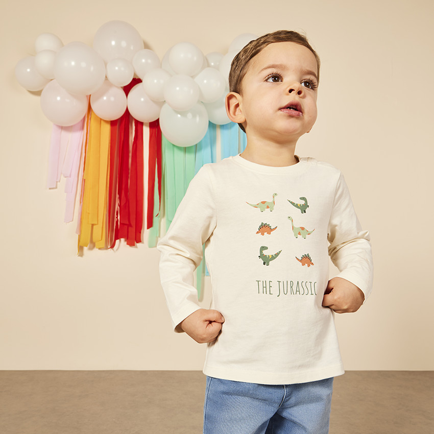 Jean droit à taille élastiquée pour bébé garçon 