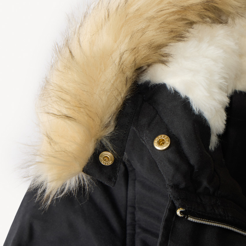 Parka déperlante à capuche effet fourrure pour fille 