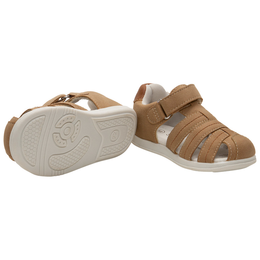 Nu-pieds effet peau retournée à bout fermé 