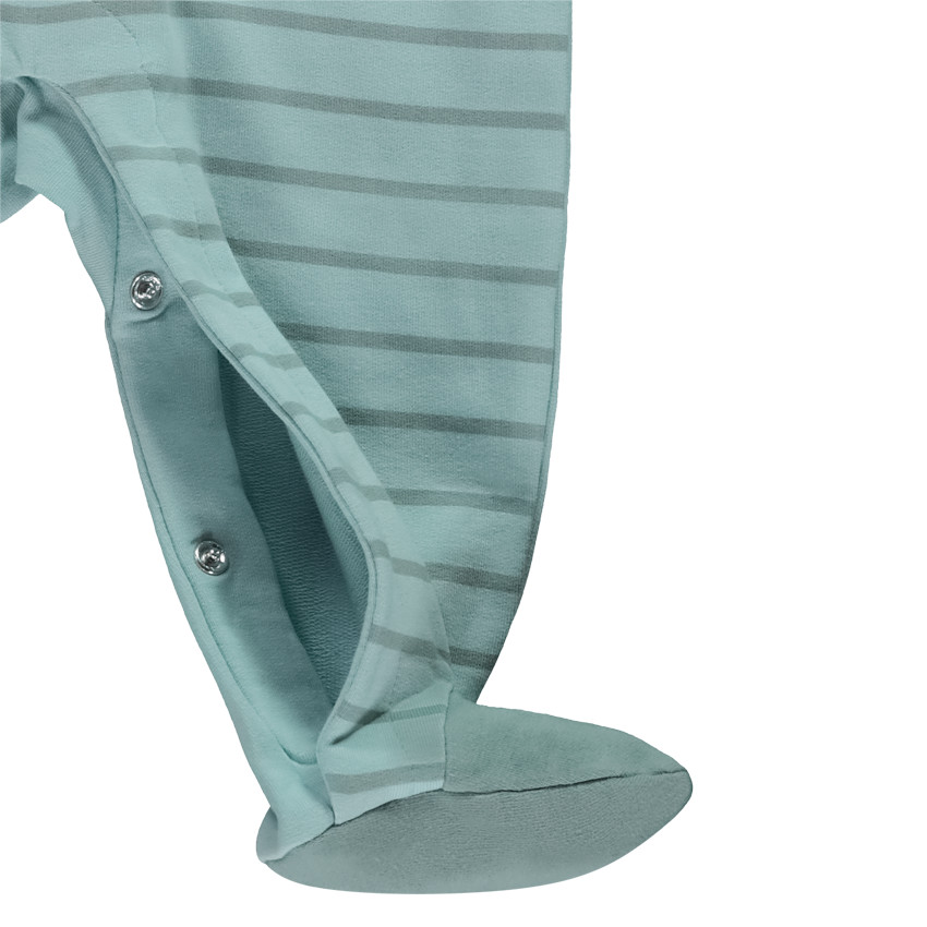 Dors-bien molleton rayé broderie tigre pour bébé garçon 