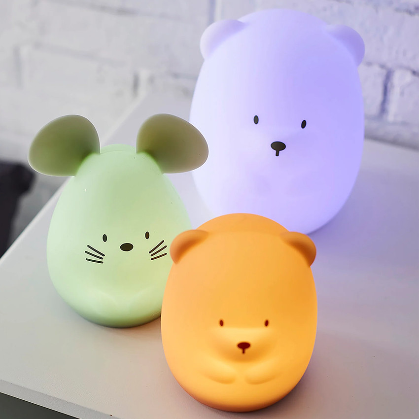 Veilleuse - Ours - Blanc - 15 cm 