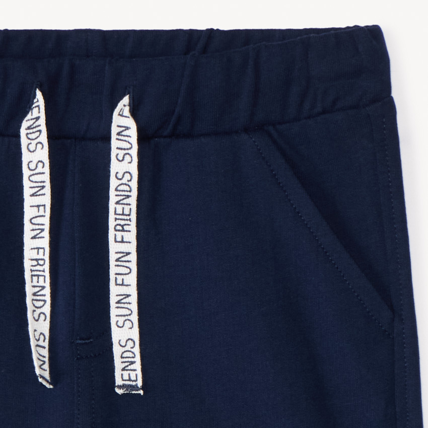 Bermuda in effen fleece voor jongen 