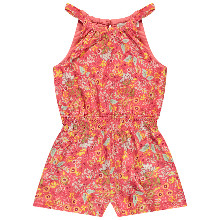Korte bloemenprint jumpsuit voor meisjes 
