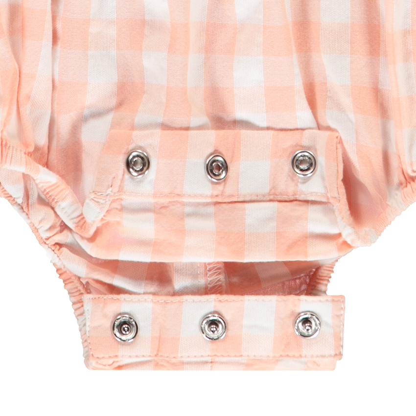 Romper met vichy-ruitjes en walvisapplicatie voor meisjes 