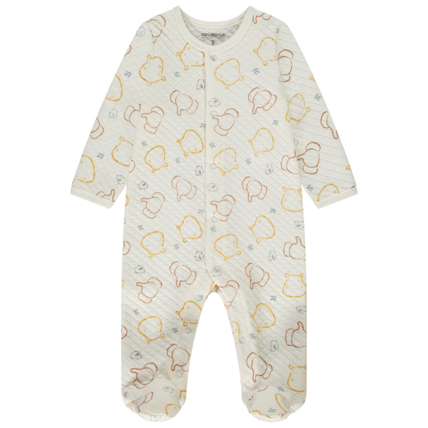 Pyjama bedrukt met dieren voor baby jongen met verschillende openingen afhankelijk van de leeftijd 