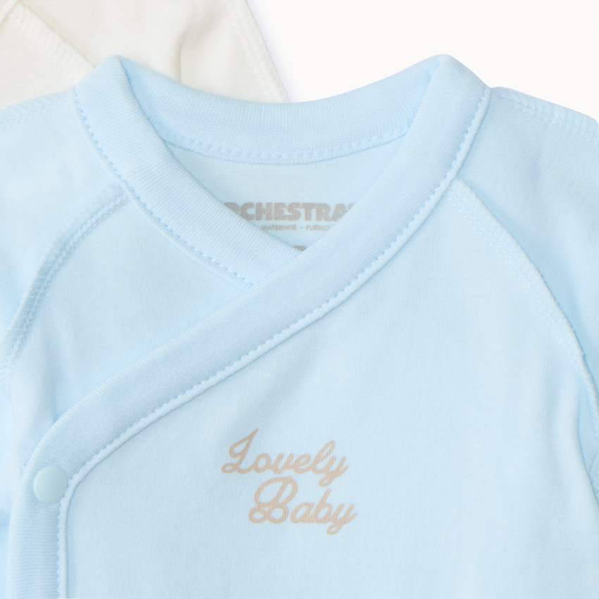 Set van 5 bodies met lange mouwen in fantasie voor prematuur meisje 