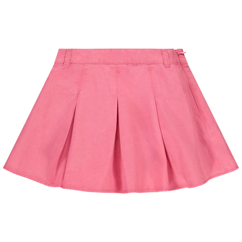 Jupe courte effet plissé en popeline pour fille 