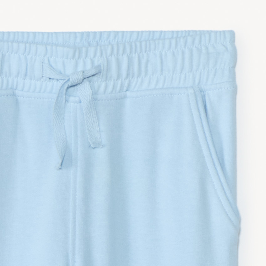 Effen fleece joggingshort voor meisjes 