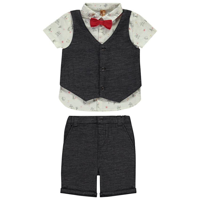 Feestset van 4 stukken met vlinderdas voor babyjongens 