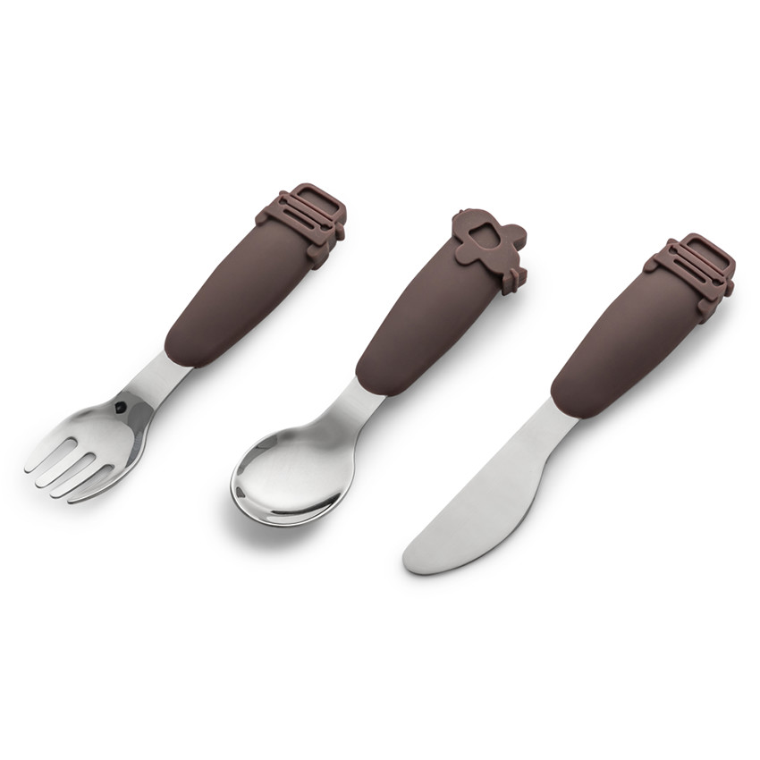 Set de couverts inox/silicone avec étui 3PCS Vehicles 