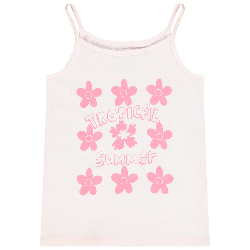 Débardeur en jersey print fleurs pour fille 