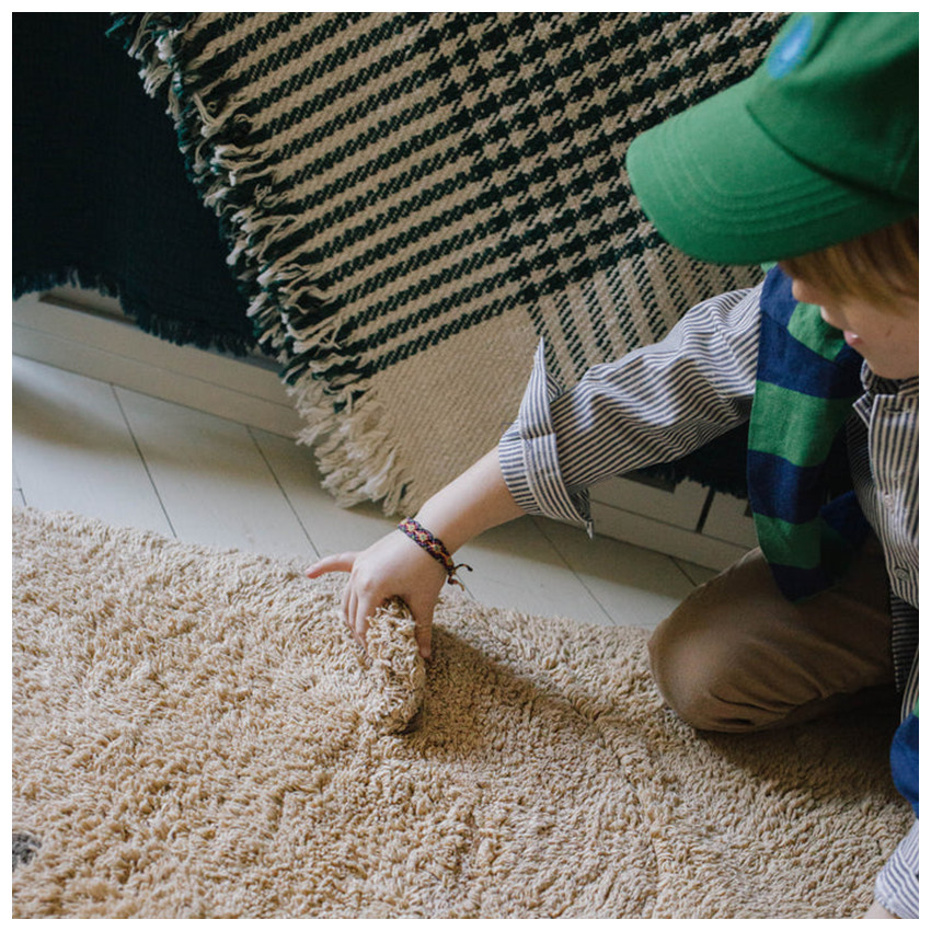 Tapis coton lavable 120x122cm Animal Ours 