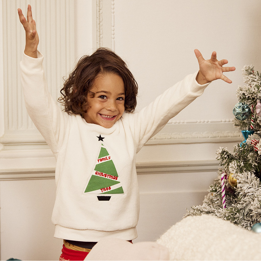 Set fleece pyjama met kerstmotieven voor kinderen 