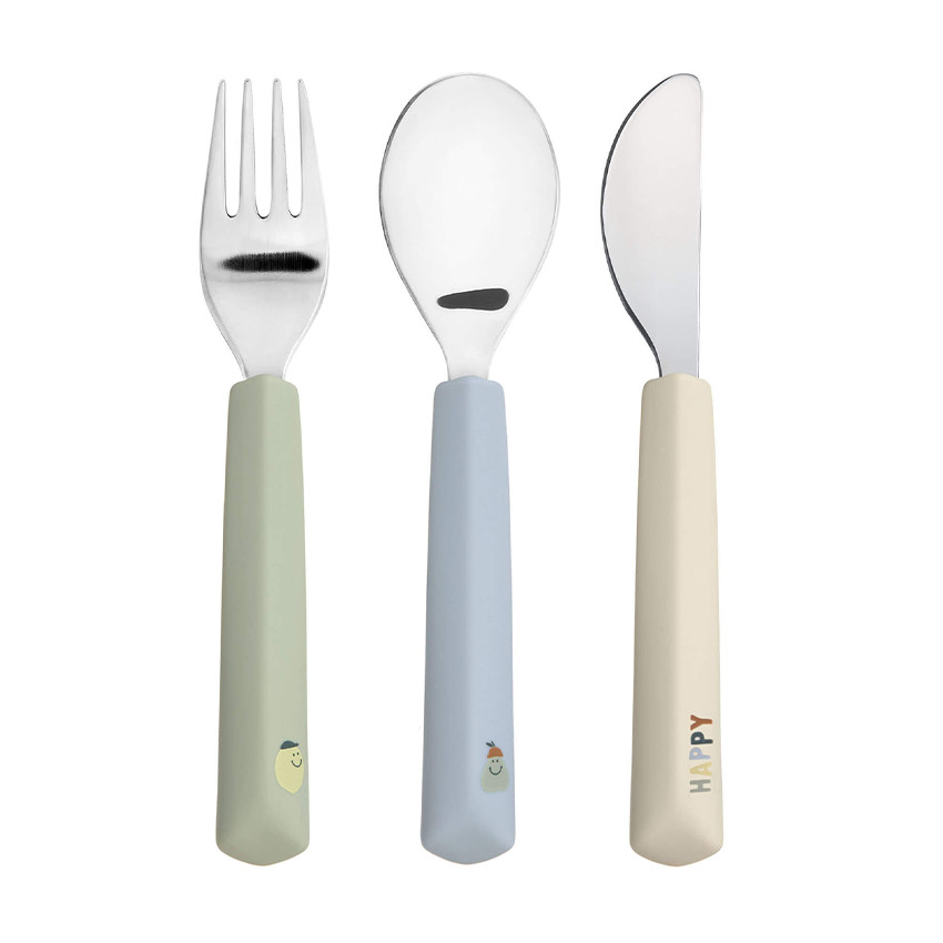 Set de 3 couverts enfants Happy Fruits Lemon 