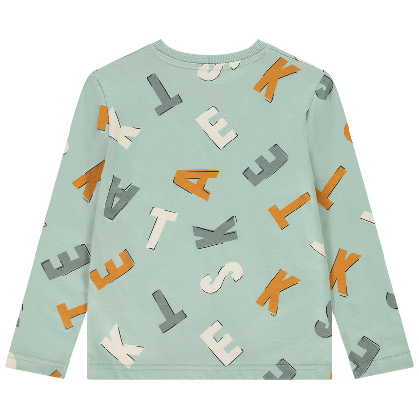 Langarm T-shirt in jersey met skate-inscriptie voor jongen 