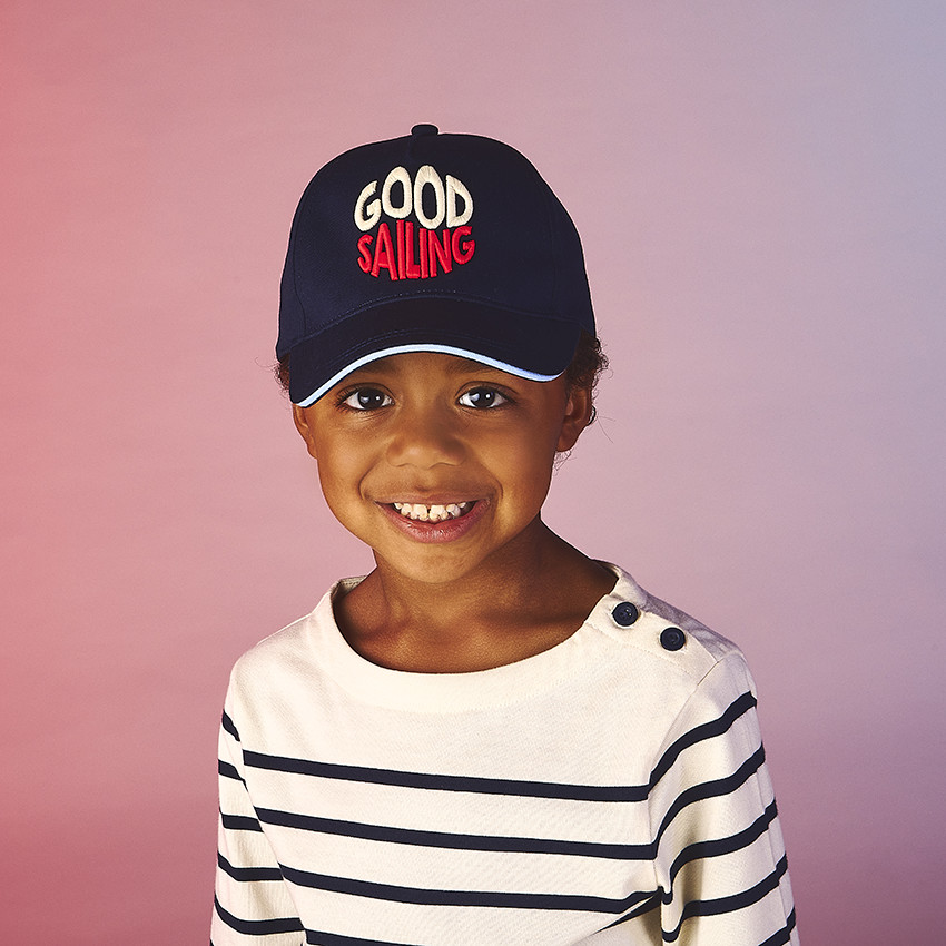 Pet met 3D borduren voor jongens 