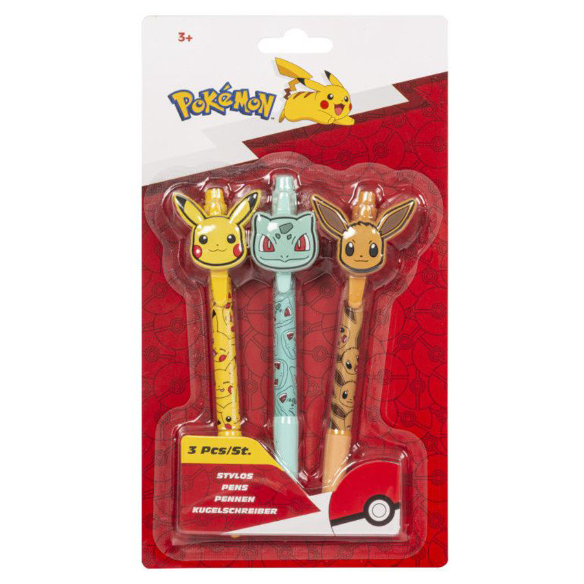 Set de 3 stylos bille Pokémon 