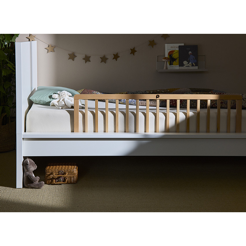 Barrière de lit en bois de hêtre 120 x 40 cm 