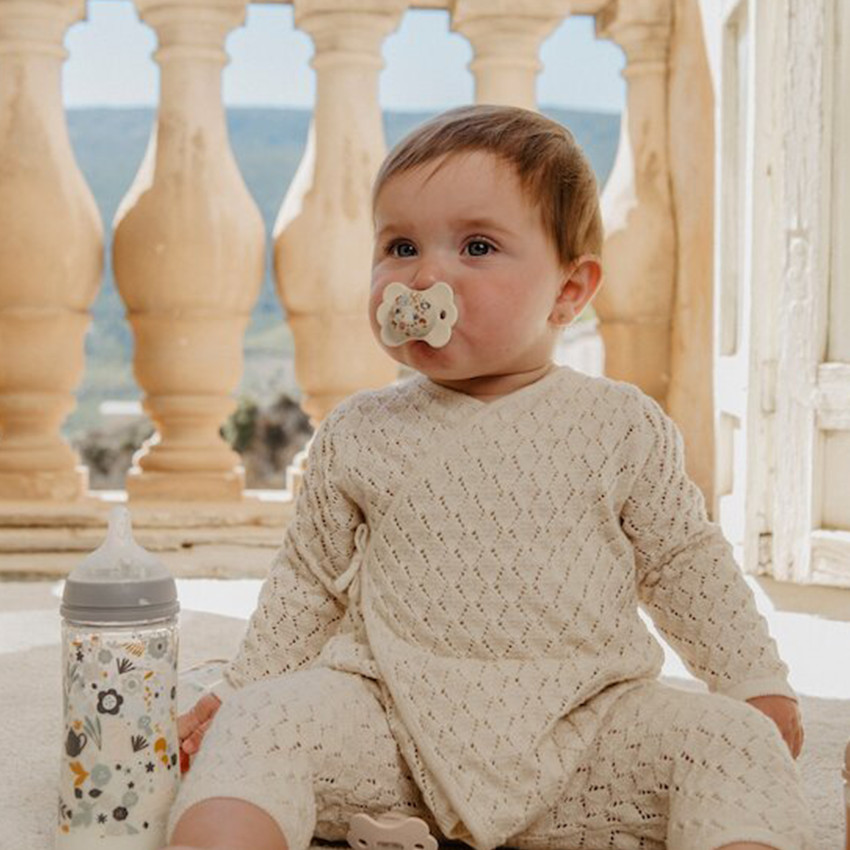 Fopspeen met siliconen tuit SX Pro 6-18M Wonderland beige 