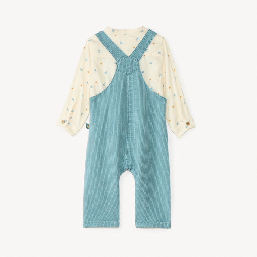 Ensemble 2 pièces avec salopette pour bébé garçon 