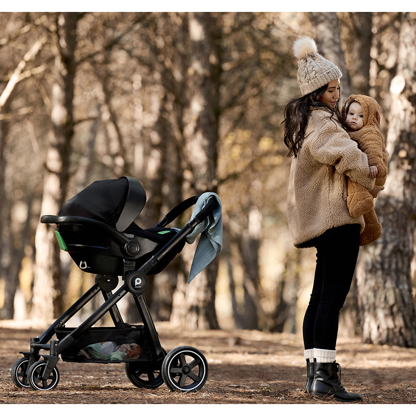 Kinderwagen duo Théa 2 in 1 grijs gemêleerd/zwart 