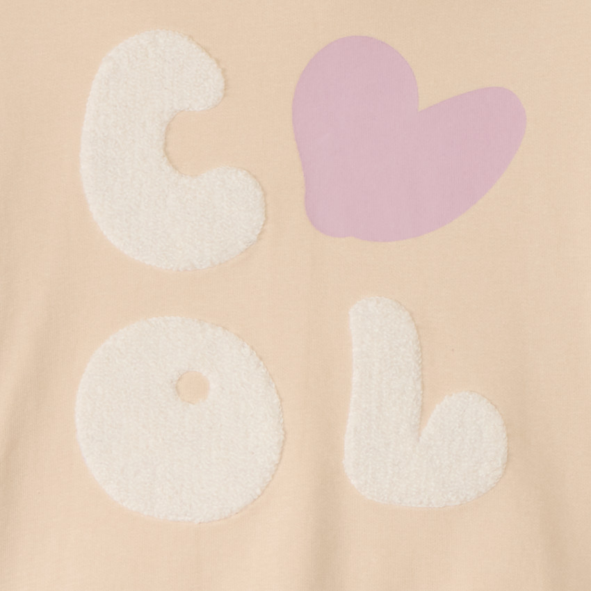 Sweat molleton oversize à capuche et patchs pour fille 