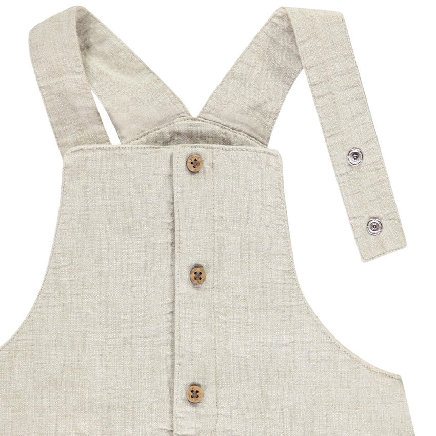 Ensemble salopette + t-shirt imprimé palmier pour bébé garçon  