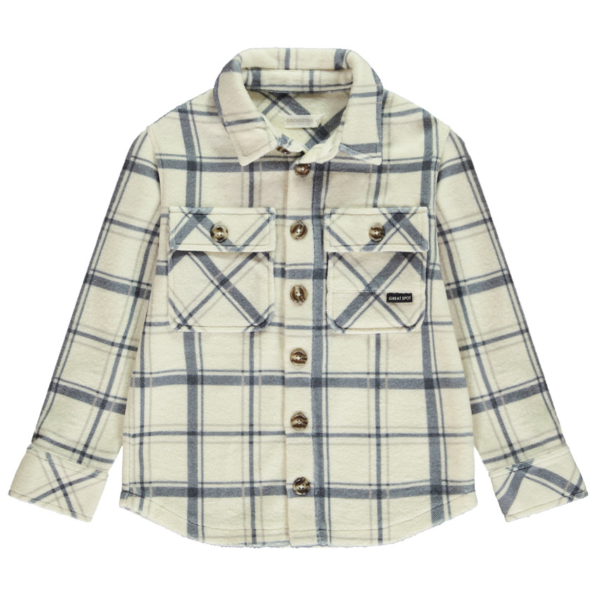 Surchemise avec poche et imprimé carreaux pour garçon  