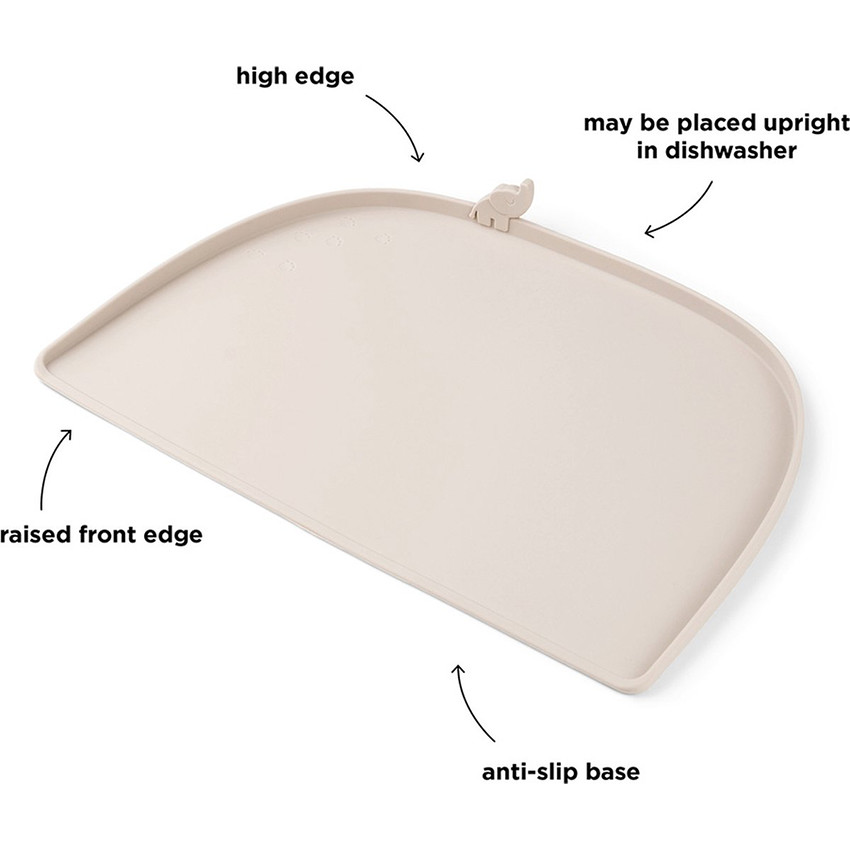 Silicone placemat met hoge rand Elphee Zand 