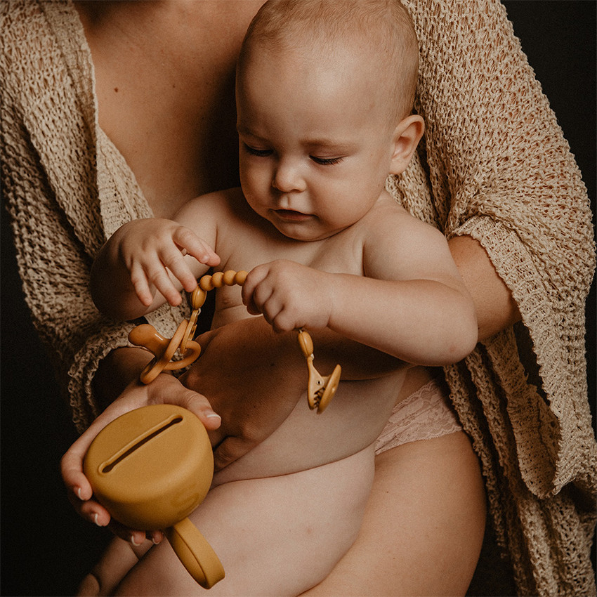 Boîte pour sucettes Colour Essence en silicone Vert 