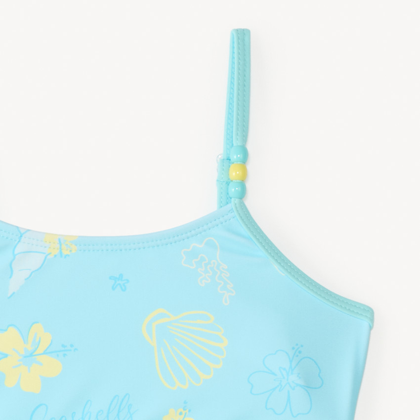 Maillot de bain 2 pièces imprimé coquillages fantaisie pour bébé fille 