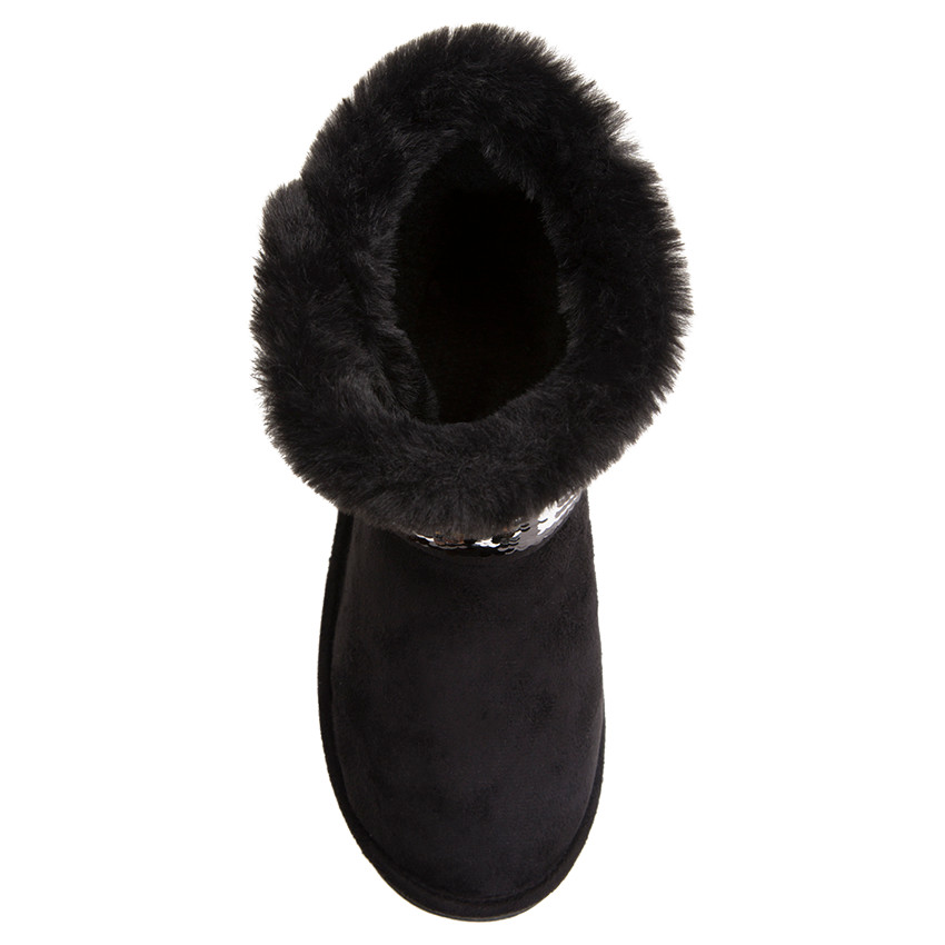 1/2 Bottes effet suédine avec messages en sequins magiques du 24 au 27 