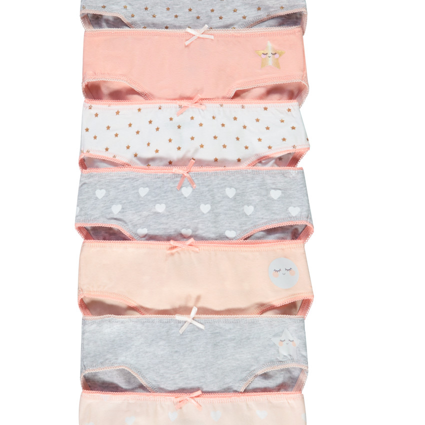 Set van 7 onderbroeken in jersey voor meisjes 